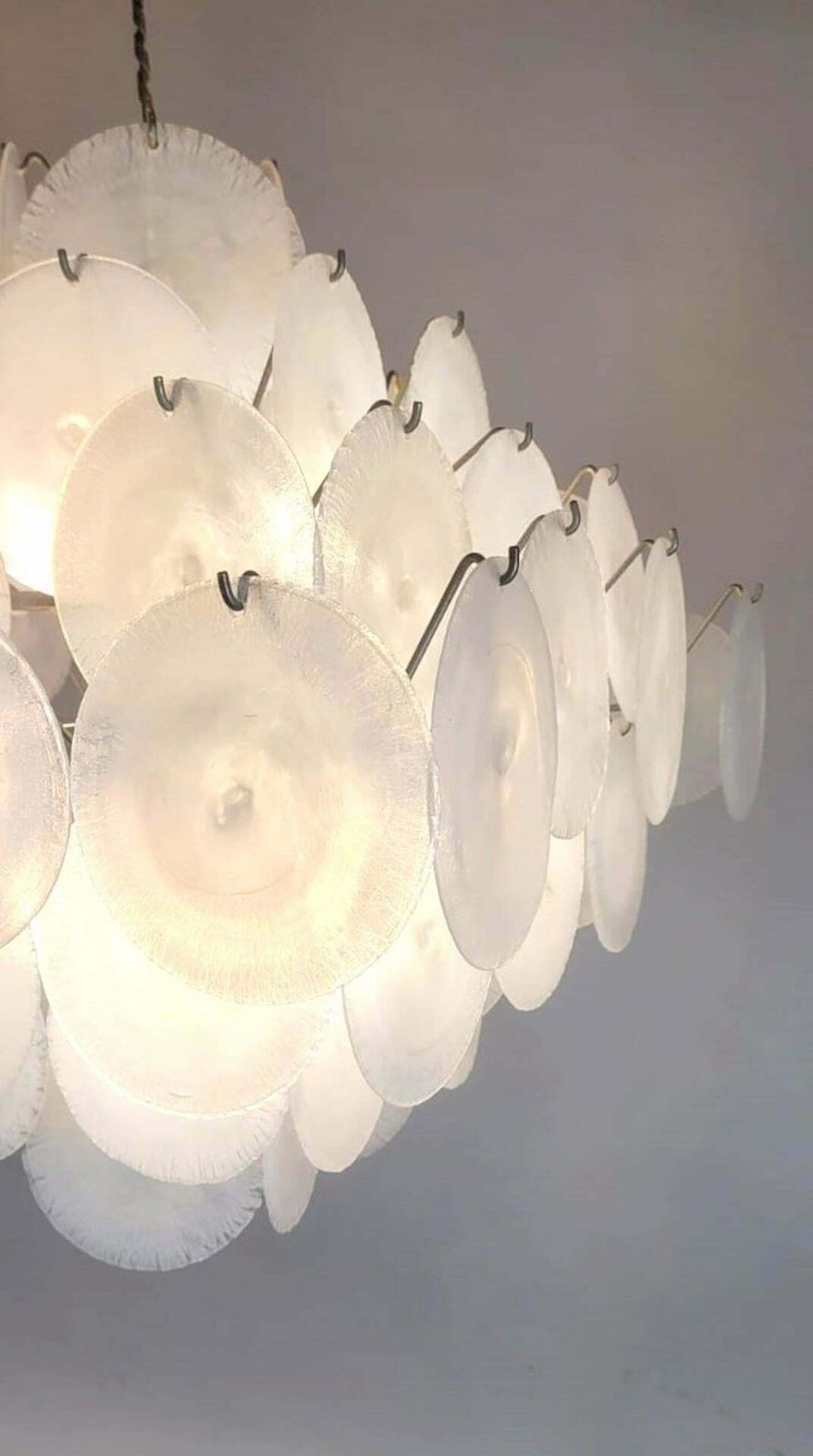 Mid Century Murano Glass Discs Suspension By Carlo Nason, 1960s photo for sale