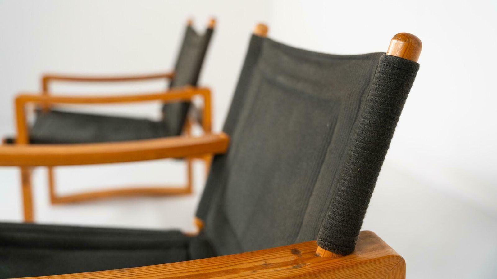 Furniture Mid Century Modern Pair Of 'Safari' Armchairs By Børge Jensen For Bernstorffsmin photo