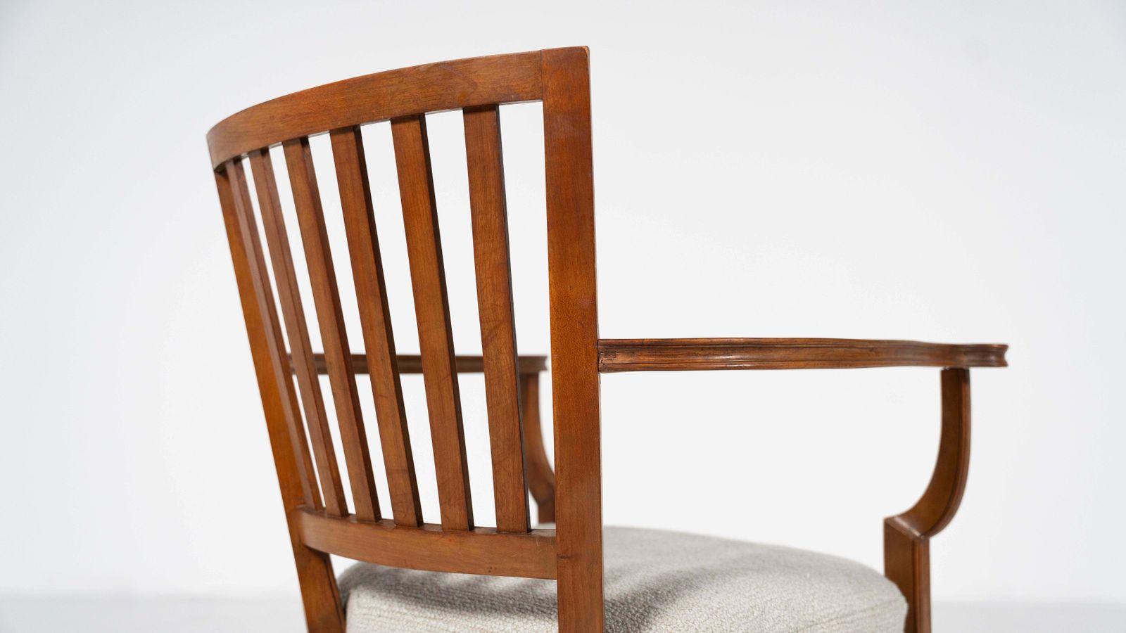 Pair Of Wooden And Fabric Armchairs, 1960s   New Upholstery photo vintage