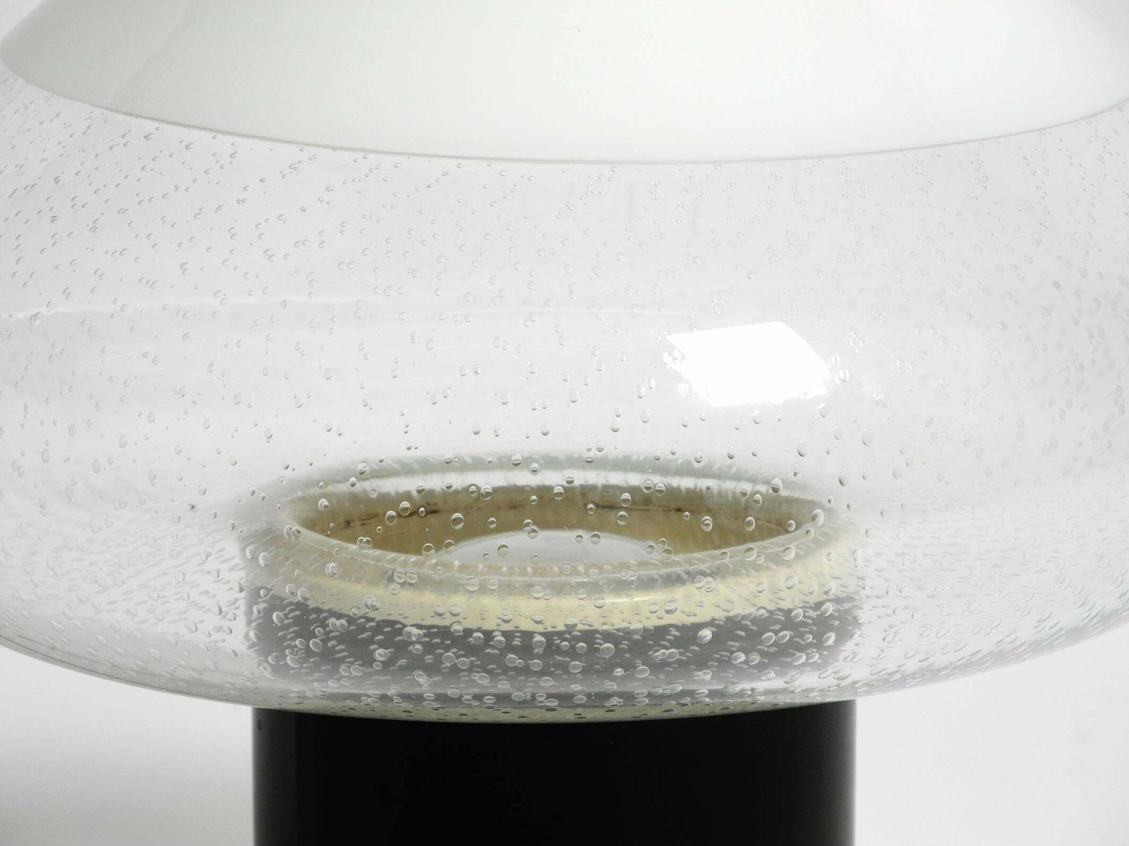 2254.0 Large 60s Italian Two Piece Murano Glass Table Lamp By Roberto Pamio For Leucos photo