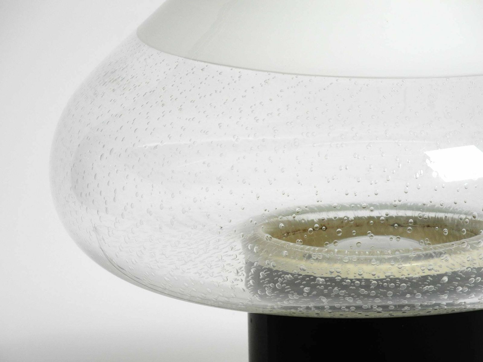 photo vinterior Large 60s Italian Two Piece Murano Glass Table Lamp By Roberto Pamio For Leucos