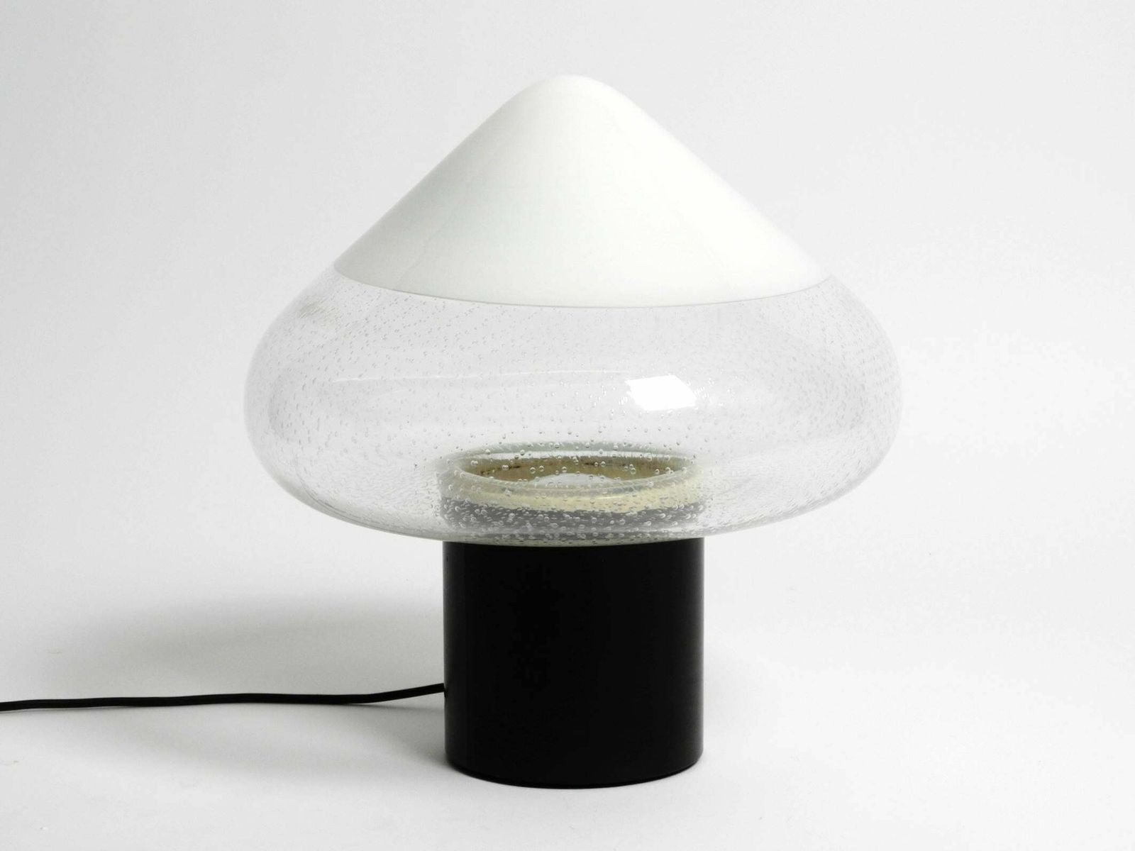 photo buy Large 60s Italian Two Piece Murano Glass Table Lamp By Roberto Pamio For Leucos