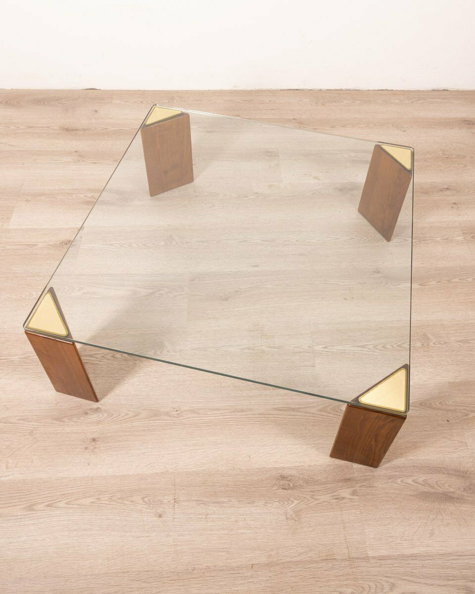 Vintage Italian Table In Wood And Glass, 1908s photo furniture