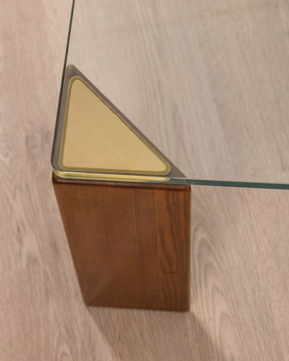 Vintage Italian Table In Wood And Glass, 1908s photo 744.0