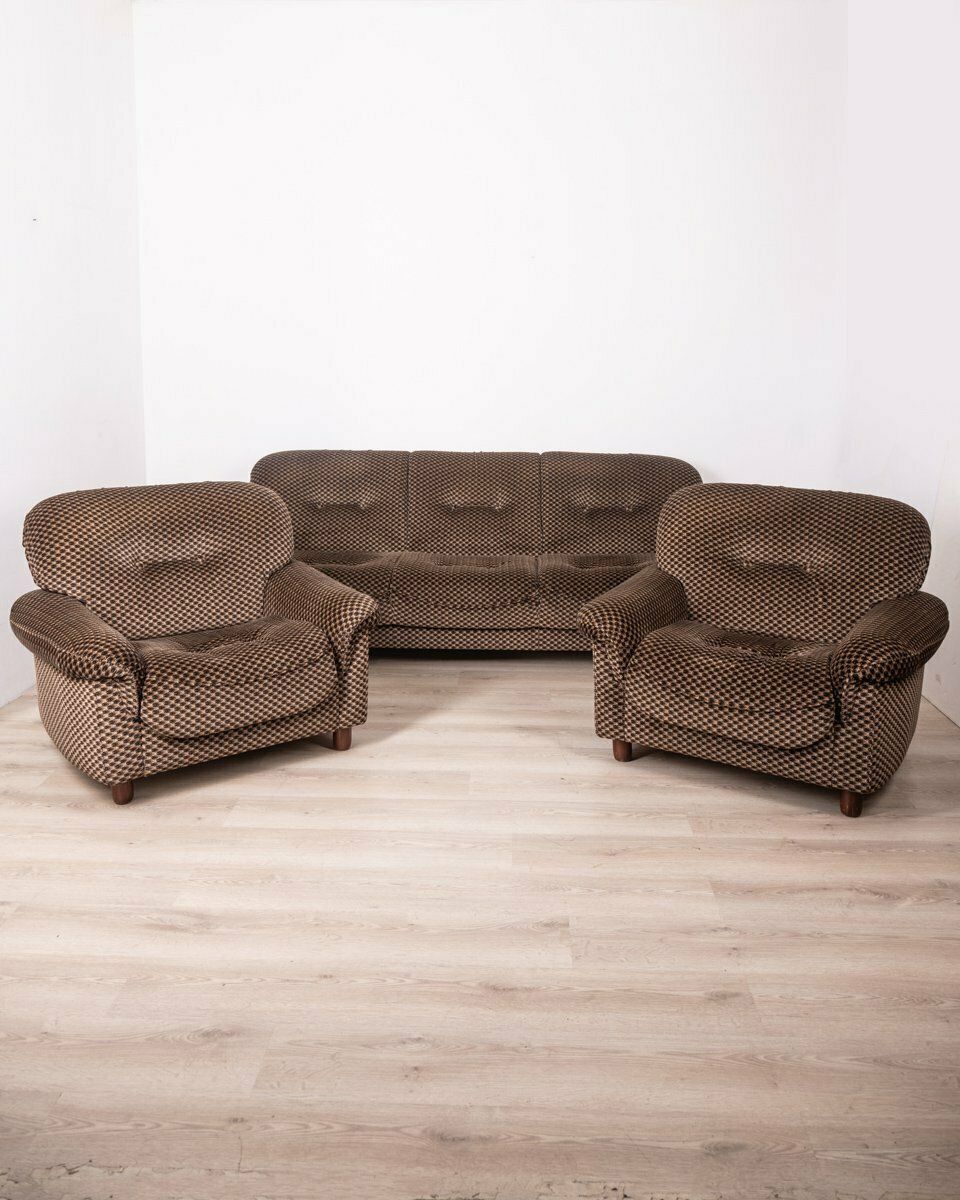 Living Room Set, Italy, 1970s, Set Of 3