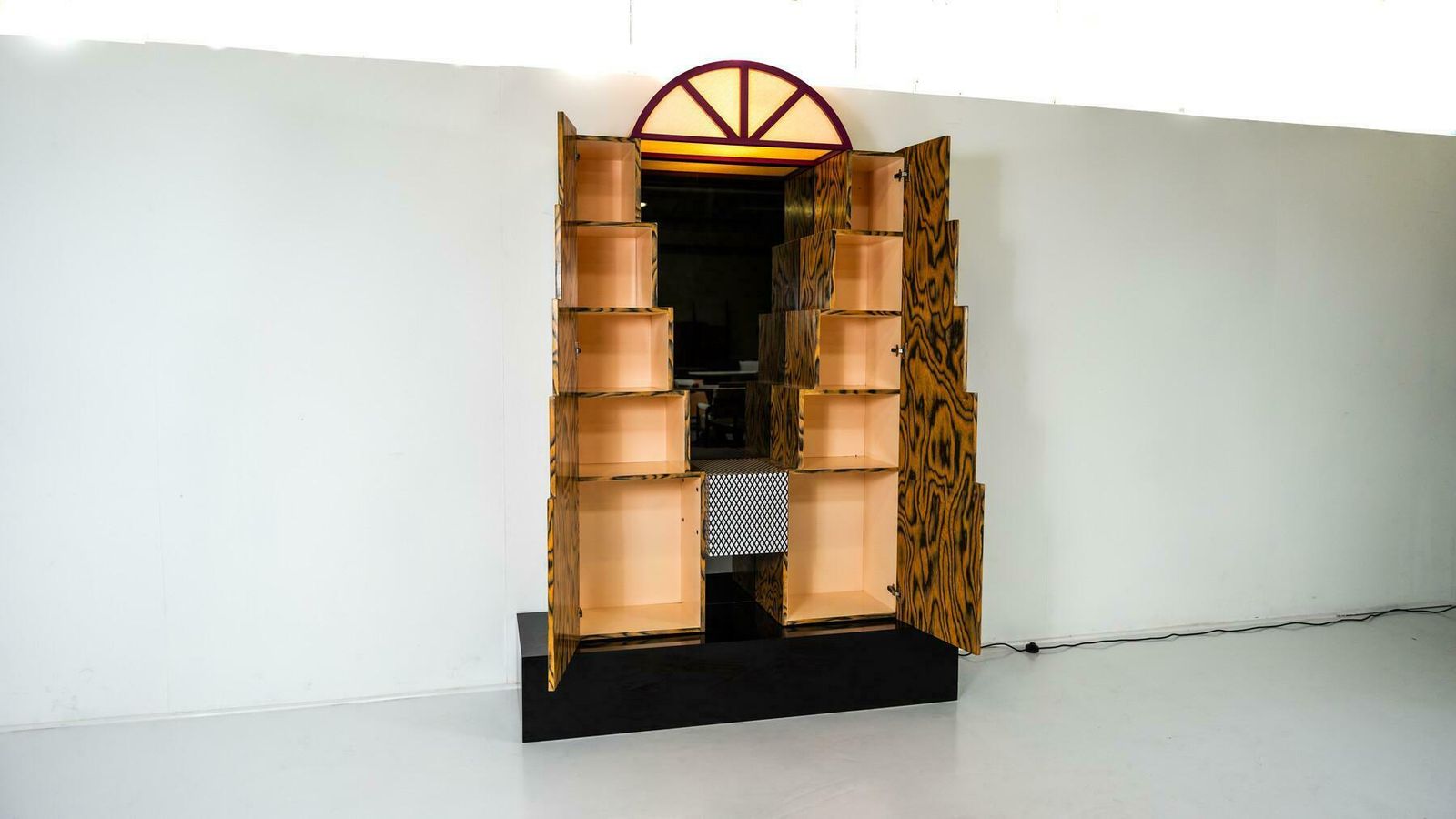 Storage Unit With Light And Mirror By Studio Mundici For Area Casa, 1980s photo vinterior