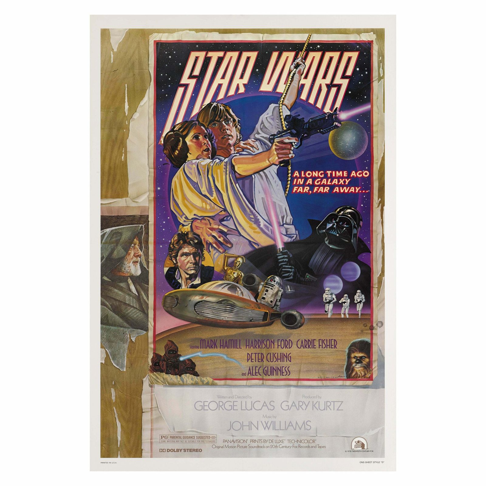 Star Wars Original Us Style D Film Poster For Star Wars 1977