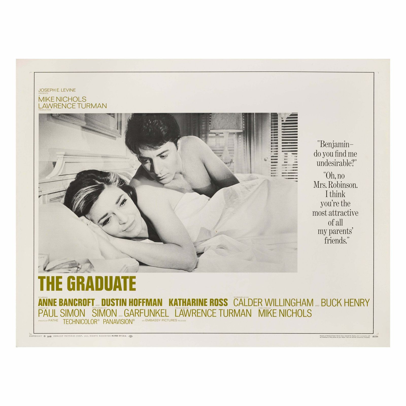 The Graduate  Original Us Film Poster