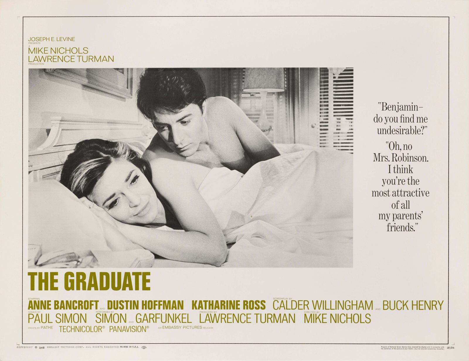 The Graduate  Original Us Film Poster photo for sale