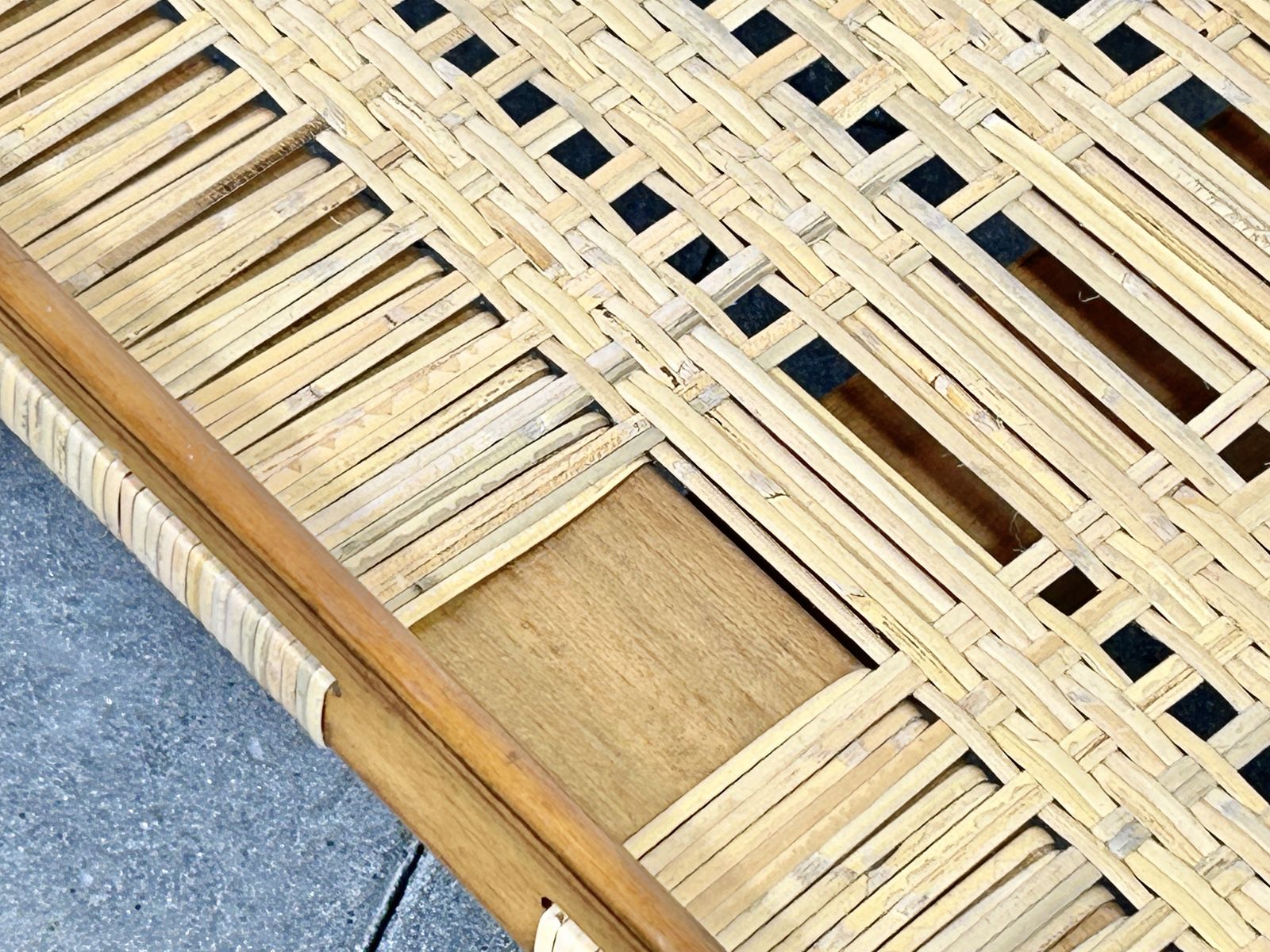 Furniture Walnut And Cane Daybed Attributed To Ib Kofod Lasen Denmark 1950ies photo
