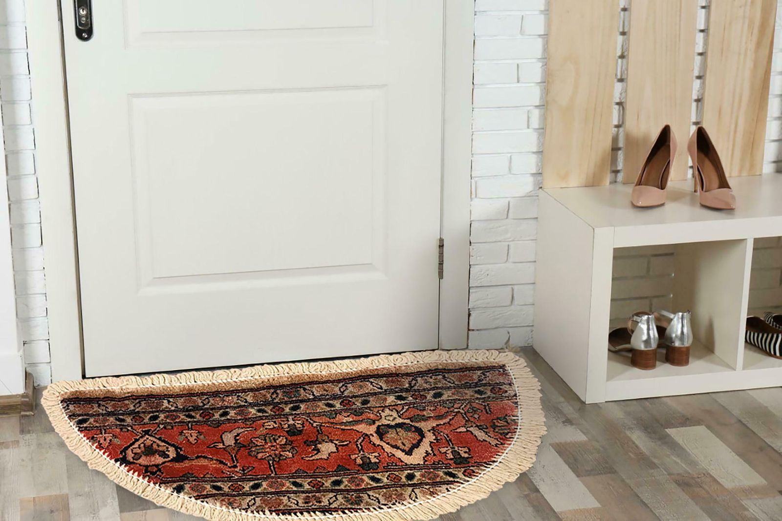 Handmade Rug Doormat, Oriental Rug Dust Barrier Interior Carpet Mat Entrance Way photo furniture