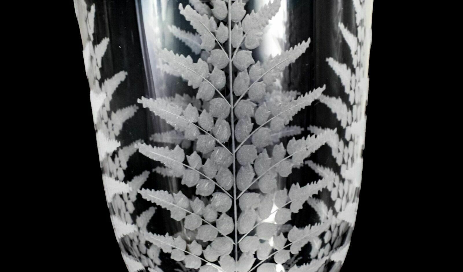 photo furniture Antique Victorian Mappin Webb Glass Celery Vase Fern Engraved Silver Plated Swan