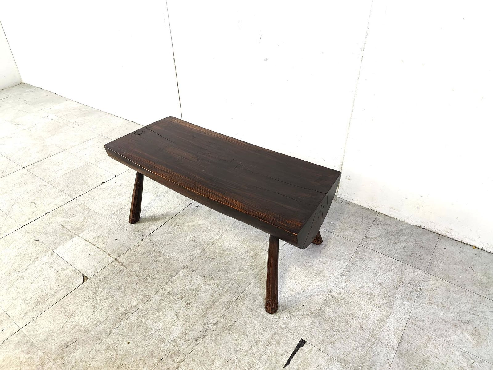 Solid Wooden Brutalist Coffee Table, 1960s photo Furniture