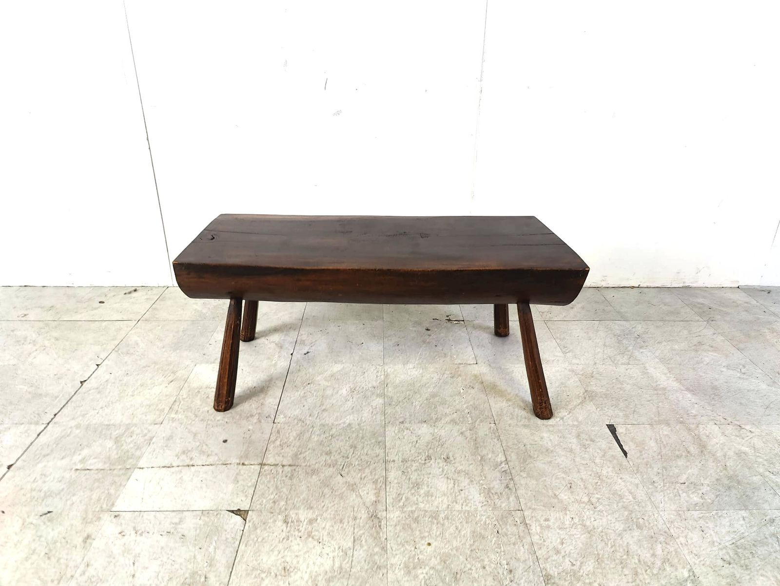 photo vinterior Solid Wooden Brutalist Coffee Table, 1960s