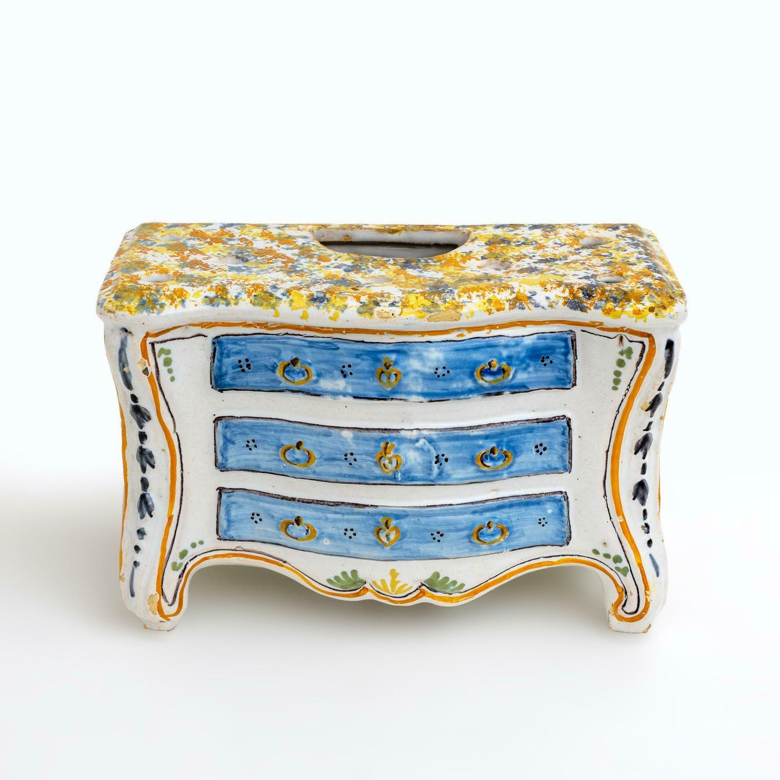 Second Half 18th Century France Shaped Planters "Commode" Nevers Manufacture photo for sale
