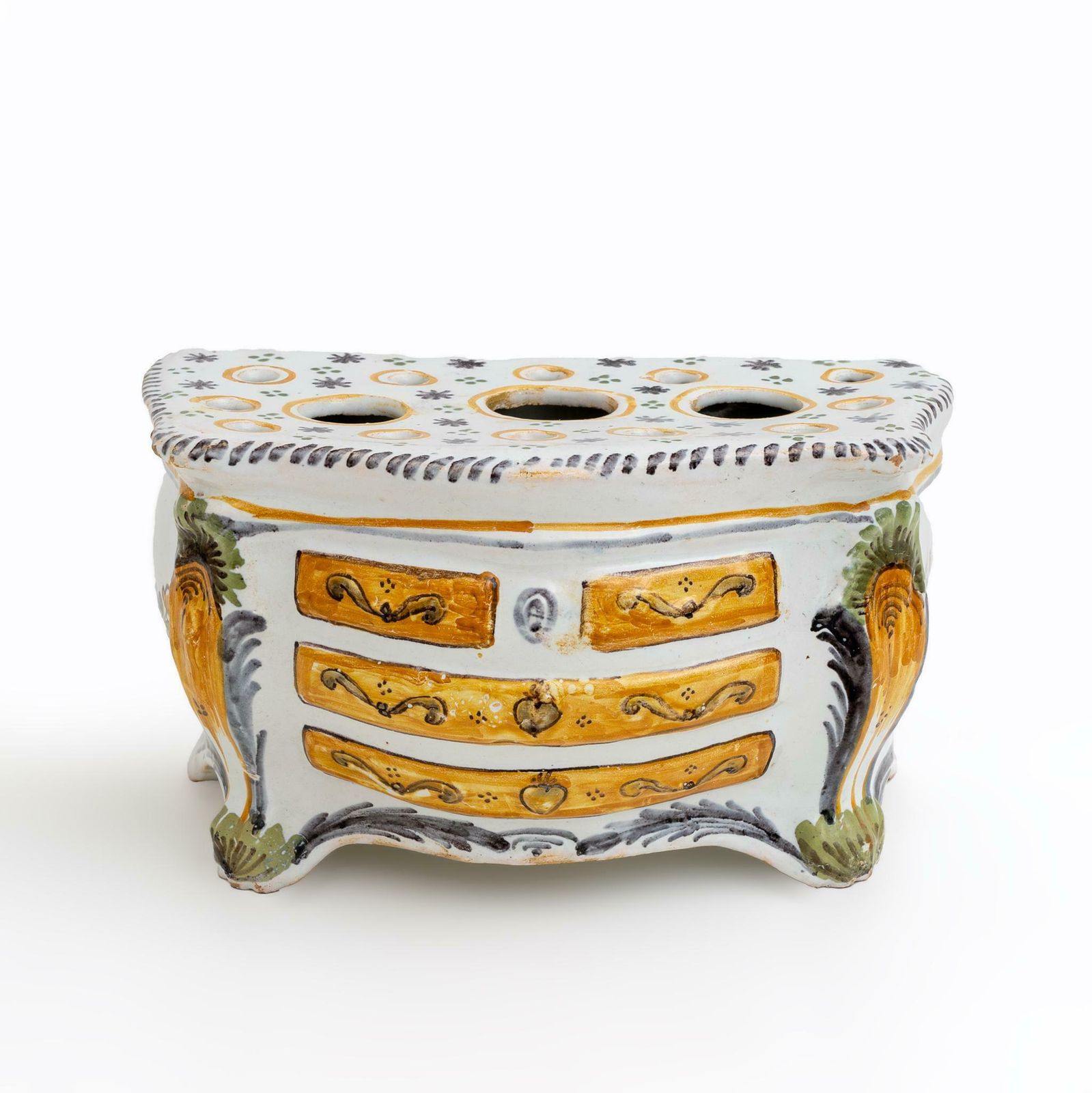Second Half 18th Century France Shaped Planters "Commode" Nevers Manufacture photo Furniture