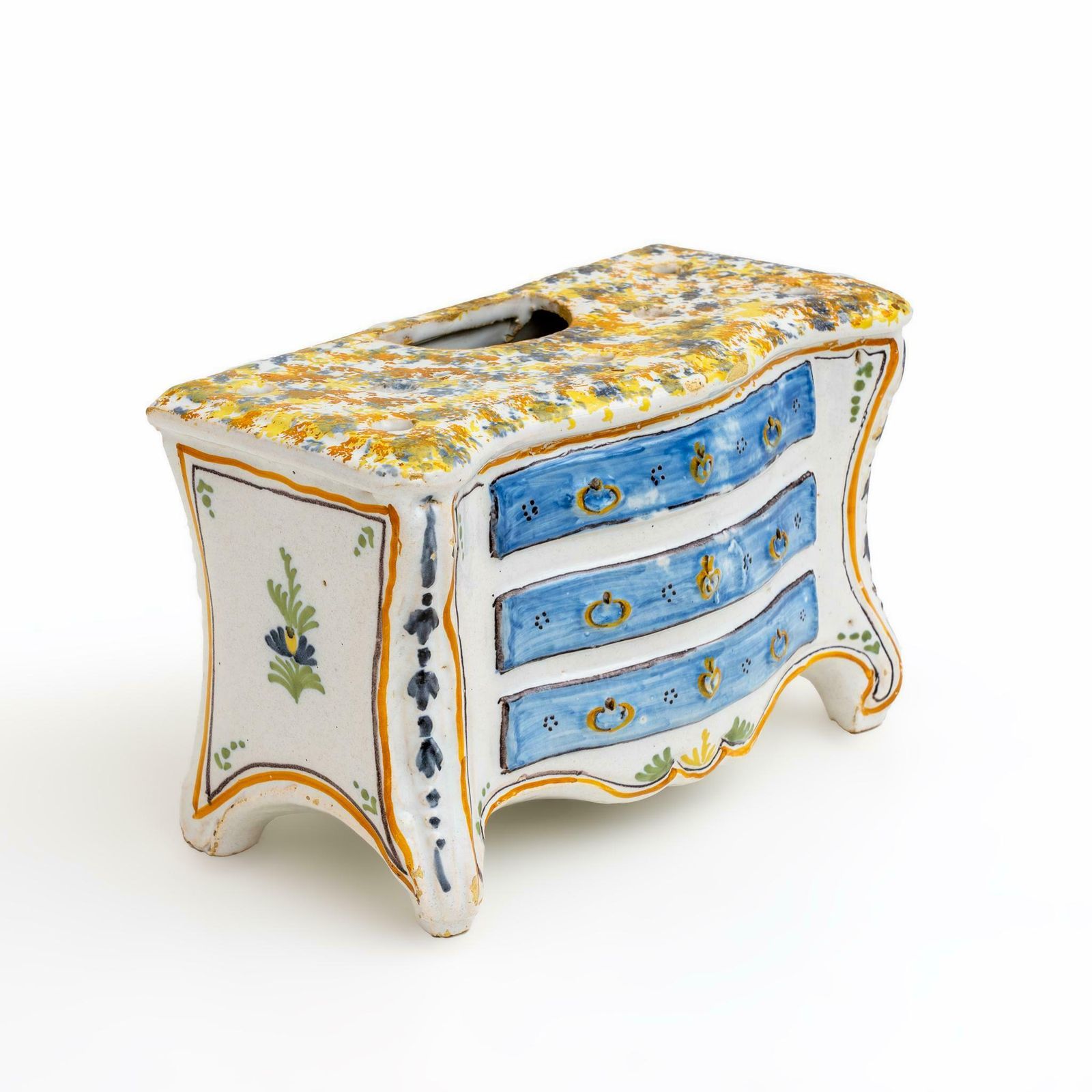 Second Half 18th Century France Shaped Planters "Commode" Nevers Manufacture photo buy