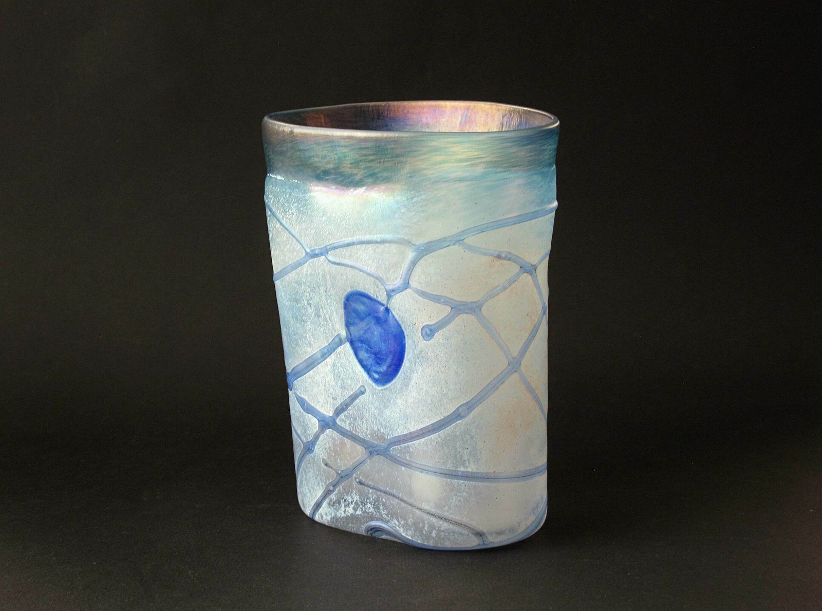 Bertil Vallien 'Galaxy Blue' Vase Designed For Kosta Boda Of Sweden photo Home Decor