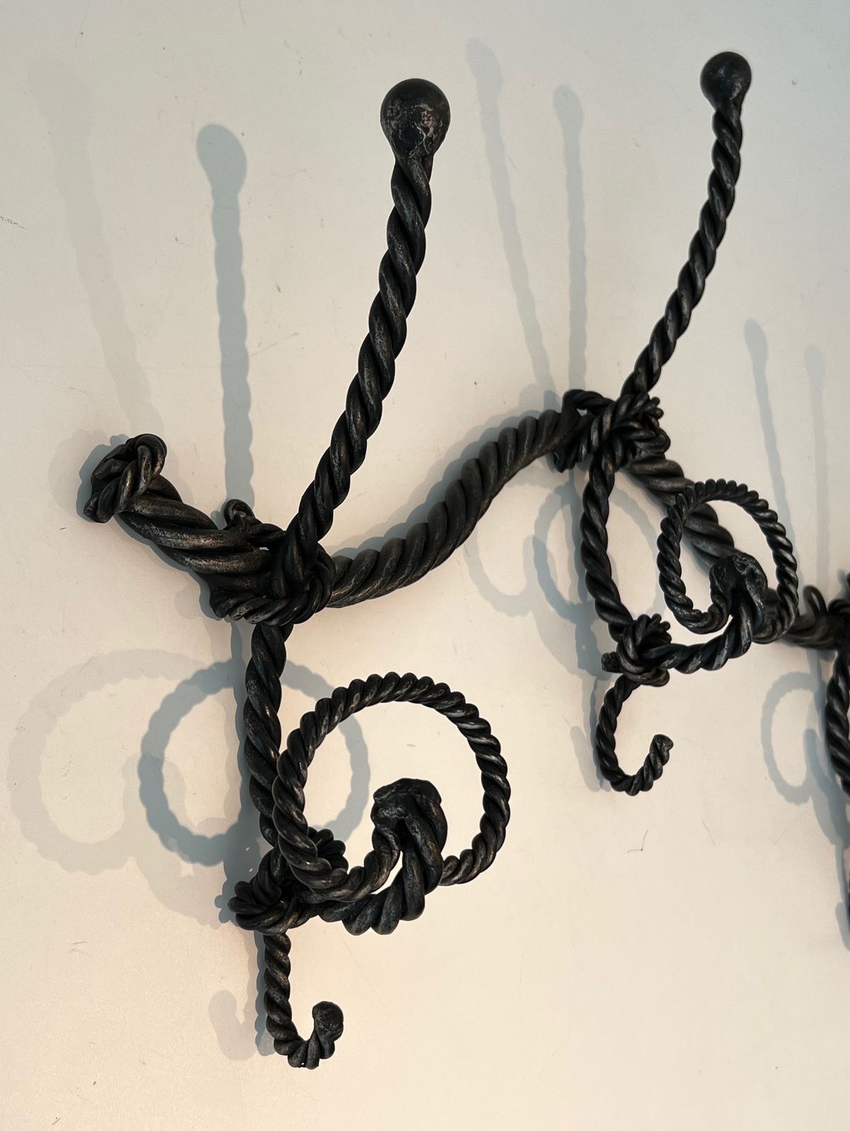 Twisted Wrought Iron Coat Rack. French Work photo Furniture