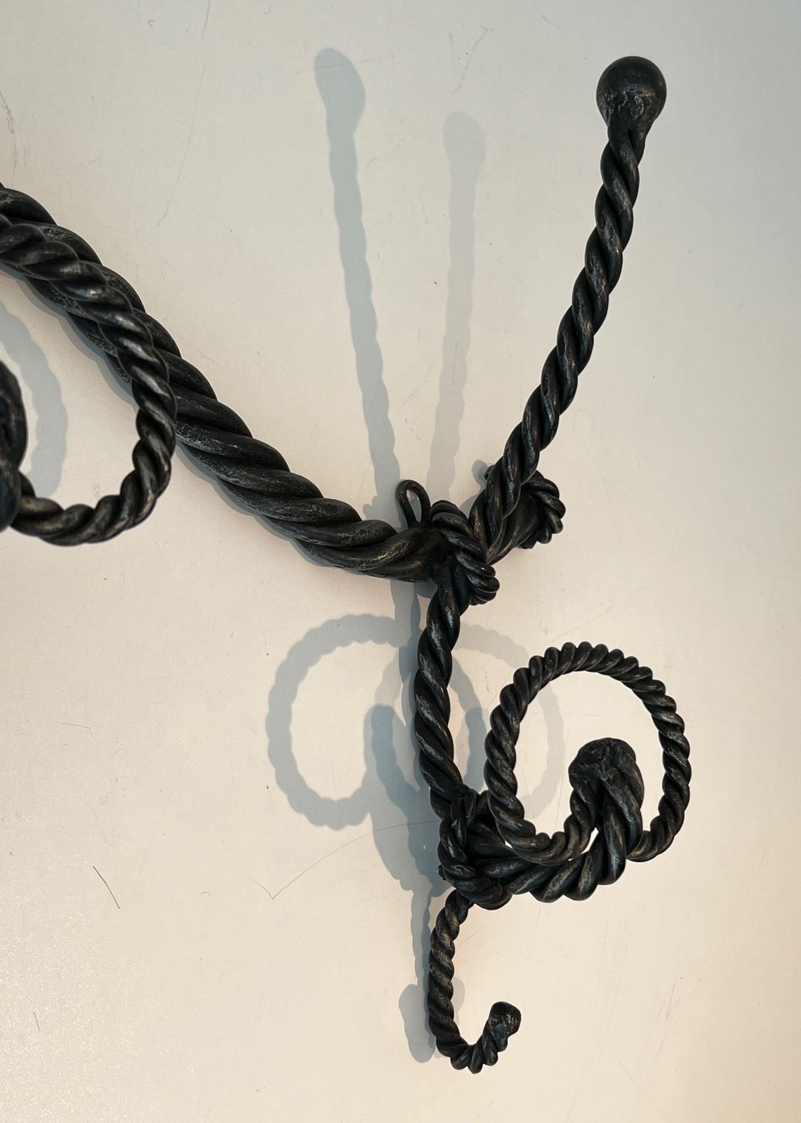 Twisted Wrought Iron Coat Rack. French Work photo vinterior