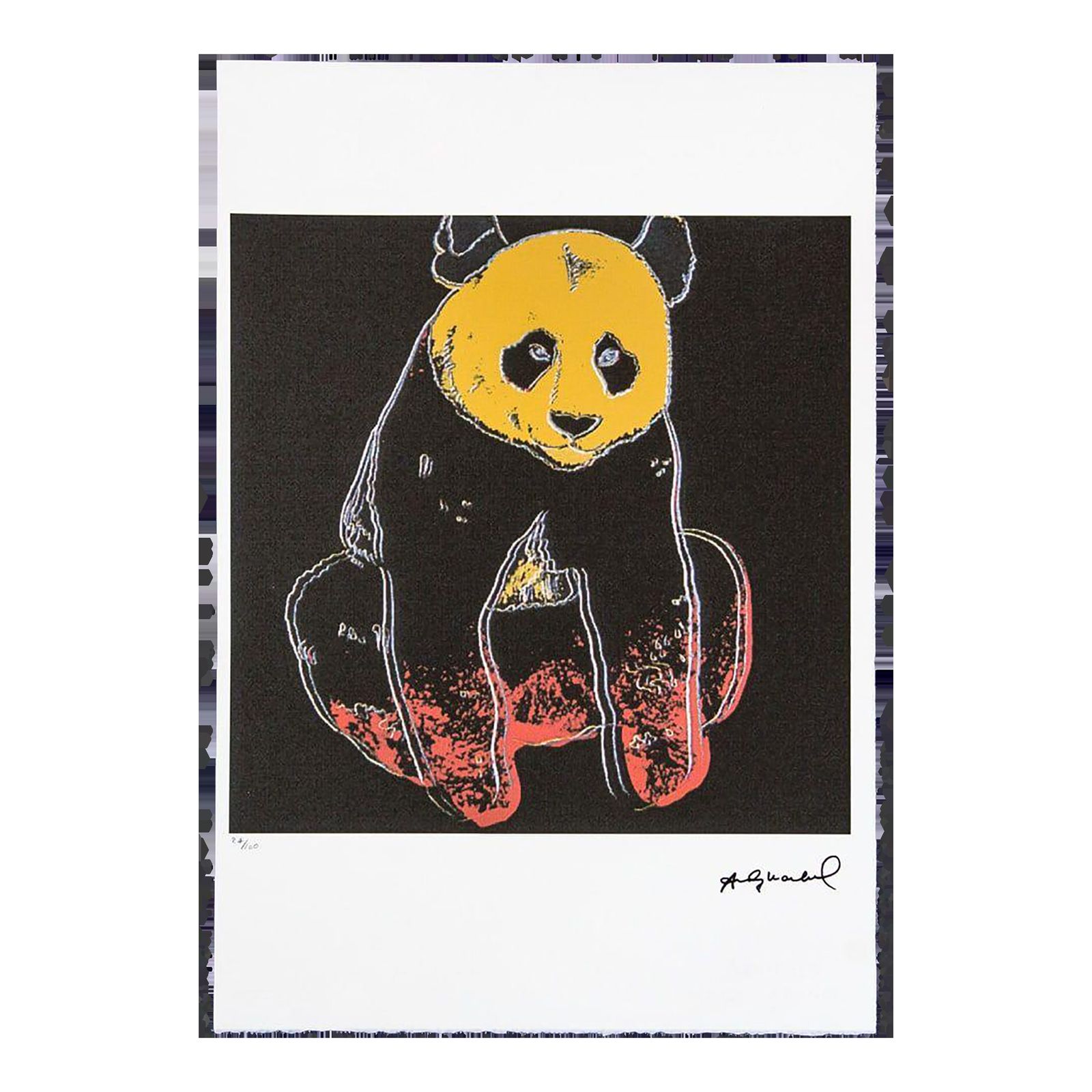 Andy Warhol – Panda Limited Edition Lithograph – Numbered And Authenticated photo furniture