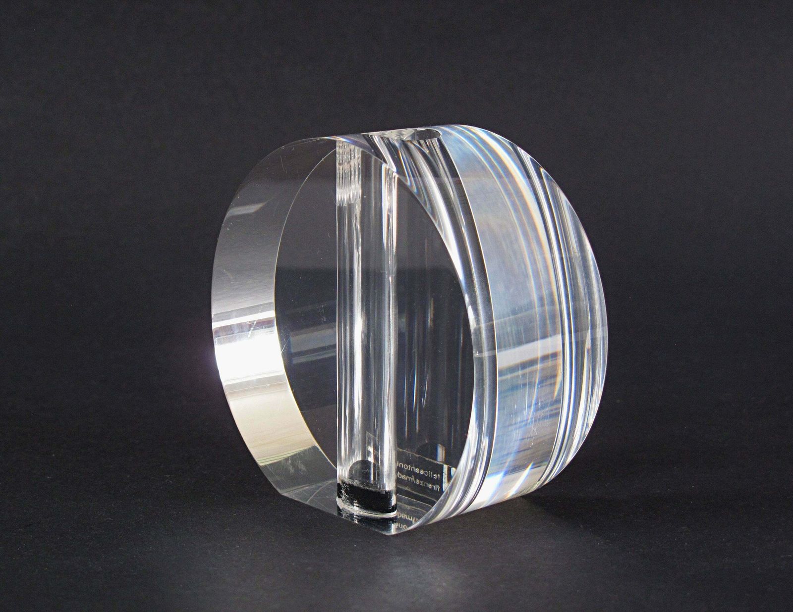 Feliceantonio Botta Lucite Vase   Clear Lucite Soliflore Vase By Felice Antonio Botta Of Italy photo for sale