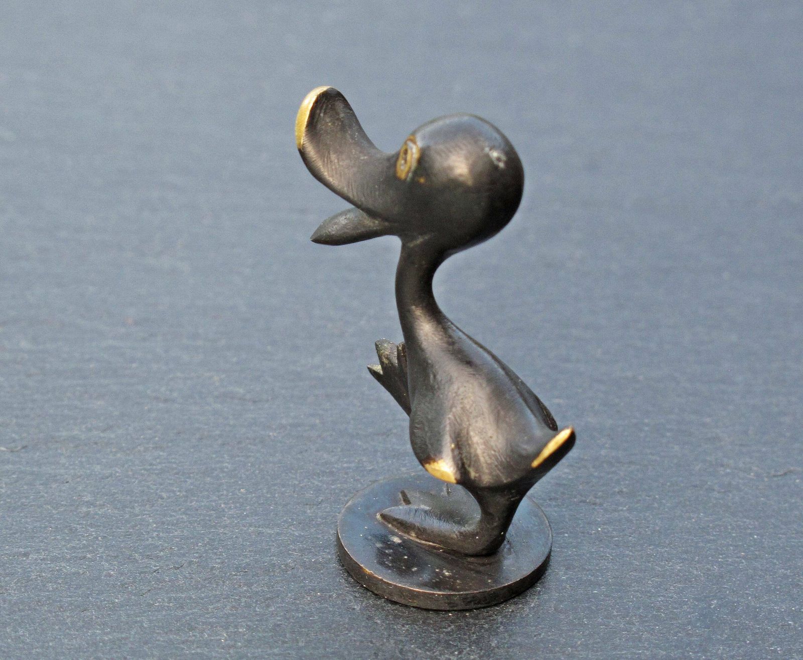 Richard Rohac Small Duck   Blackened Brass Small Duck By Richard Rohac Of Austria photo 129.0