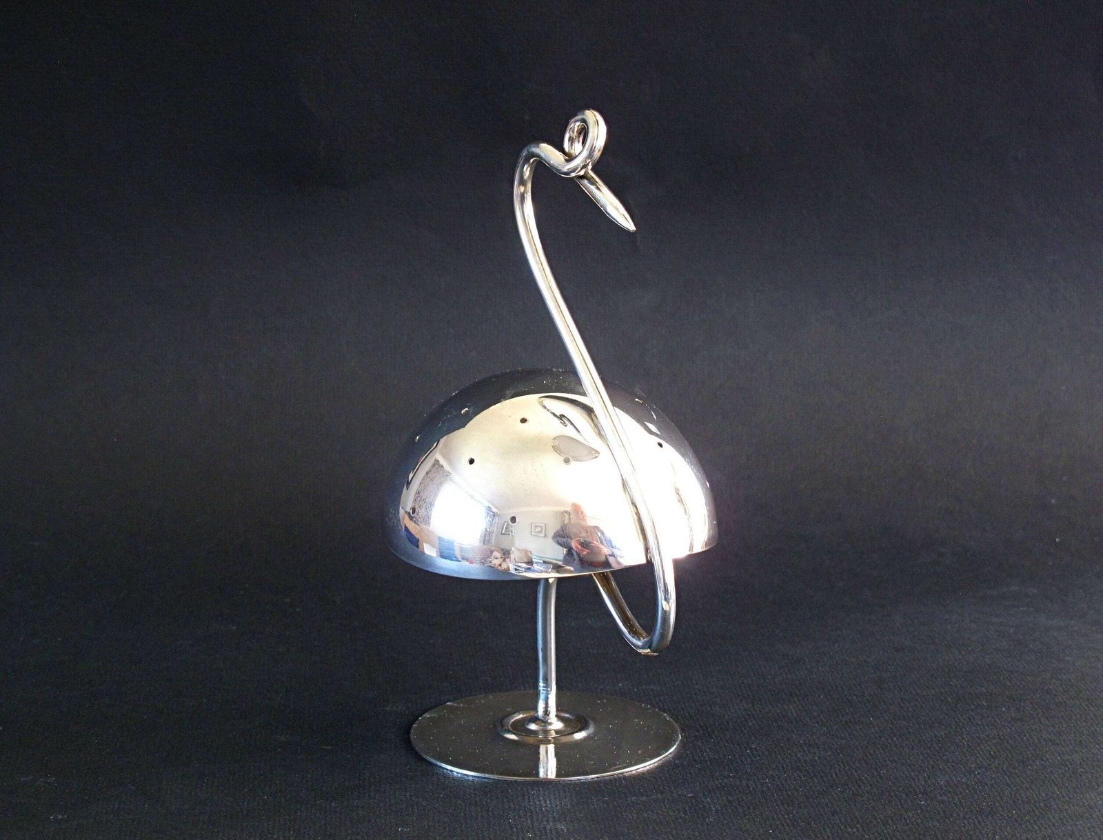 Napier Flamingo Hors D'oeuvres Holder   Art Deco Silver Plate Cocktail Stick / Toothpick Holder By Napier photo furniture