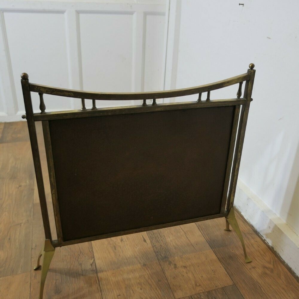 A Victorian Brass And Mirror Arts And Crafts Fire Screen photo vinterior