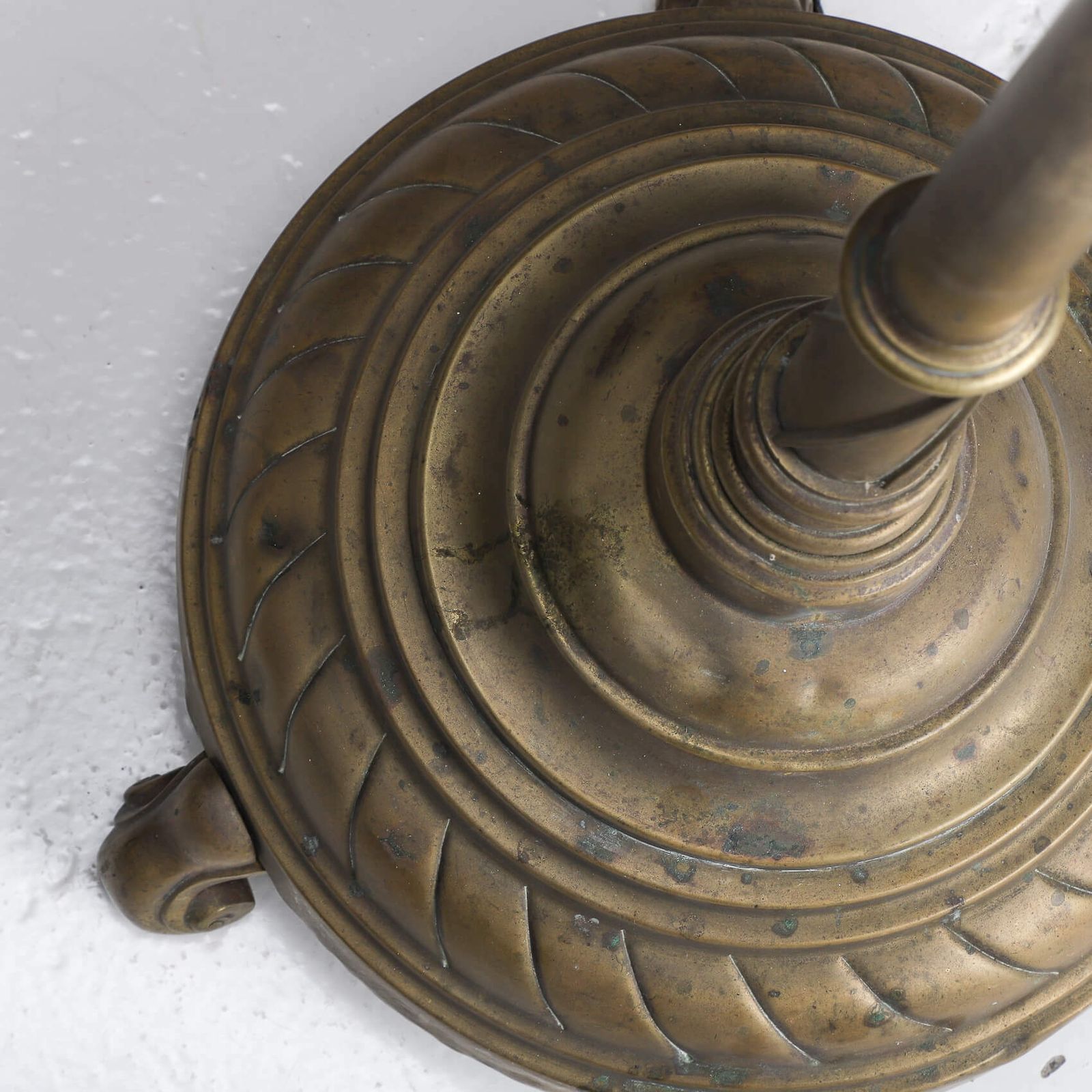 Aged Brass Ornate Floor Lamp, 1800s photo Lighting