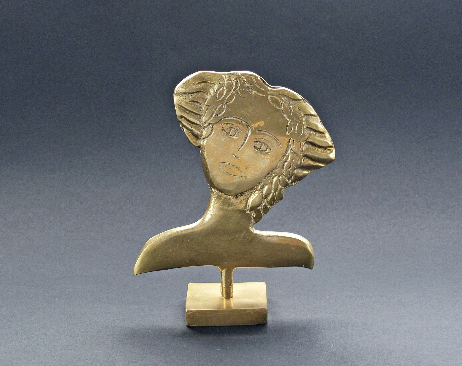 Matisse Style Brass Paperweight   Female Figure Paperweight