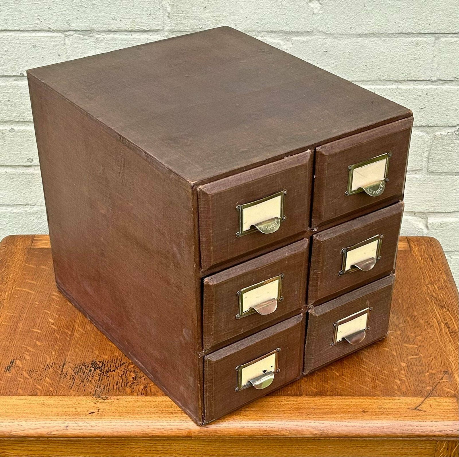 1960s Ply Six Drawer Cabinet Specimen Collectors Library Card Industrial Antique Vintage Haberdashery Storage photo furniture