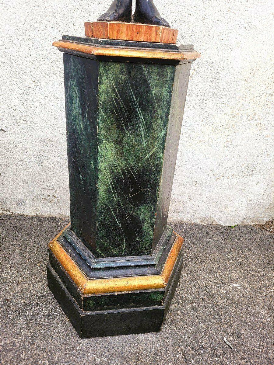 Venetian Moor With Shell, Carved Wood, 19th Century photo furniture