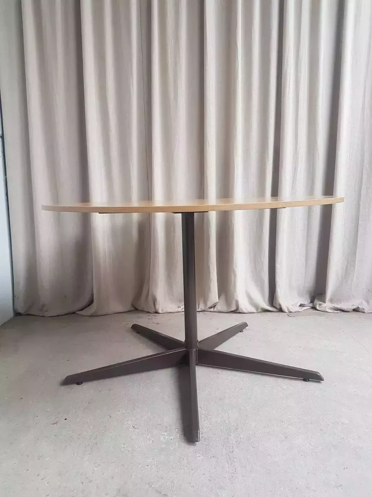 Vtg Mid Century Circular Melamine Modernist Dining Table Danish Retro R500 photo 322.0
