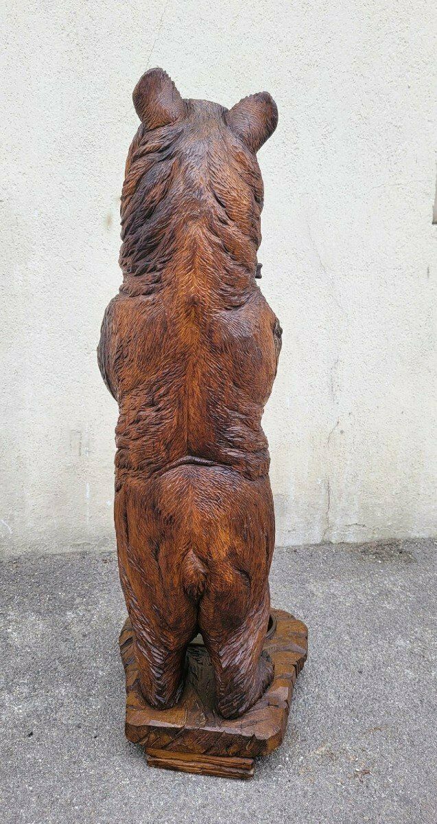 photo furniture Black Forest, Bear Umbrella Stand, Late 19th Early 20th Centuryflag