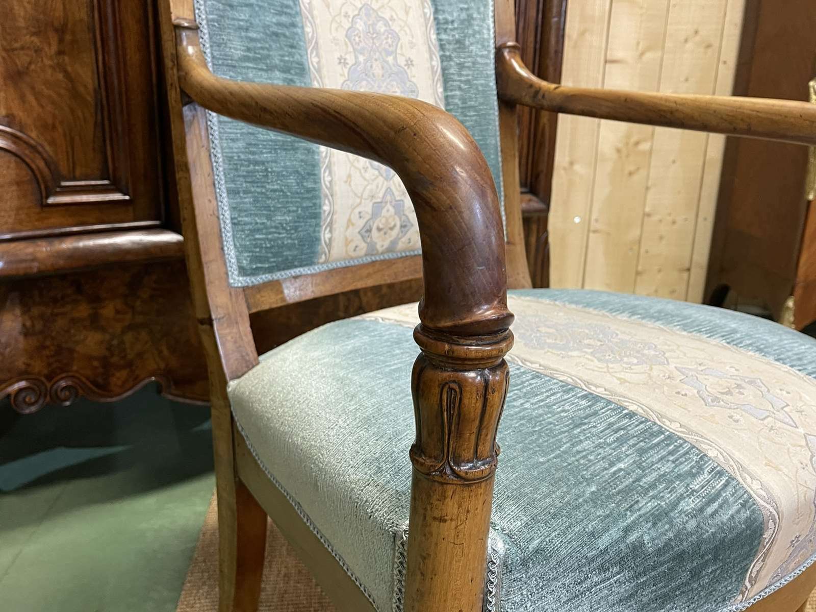 Restoration Period Armchair In 19th Century photo vintage