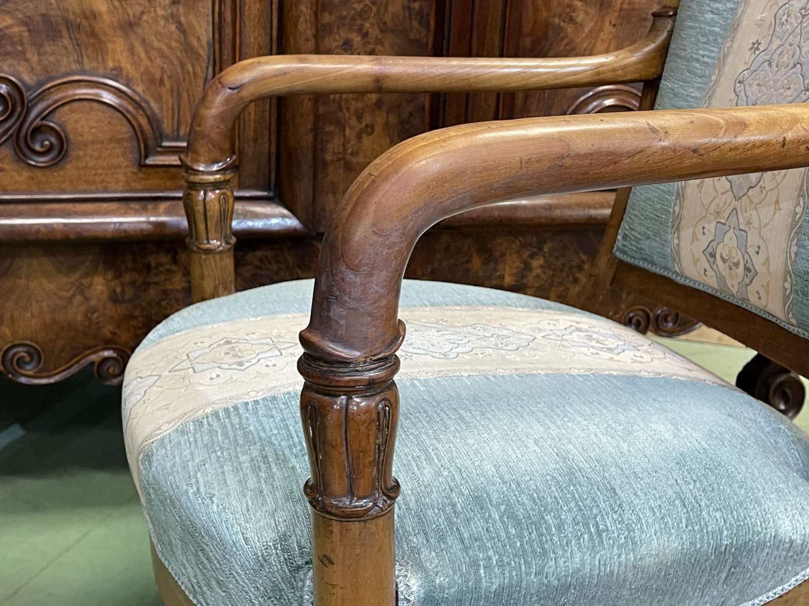 890.0 Restoration Period Armchair In 19th Century photo