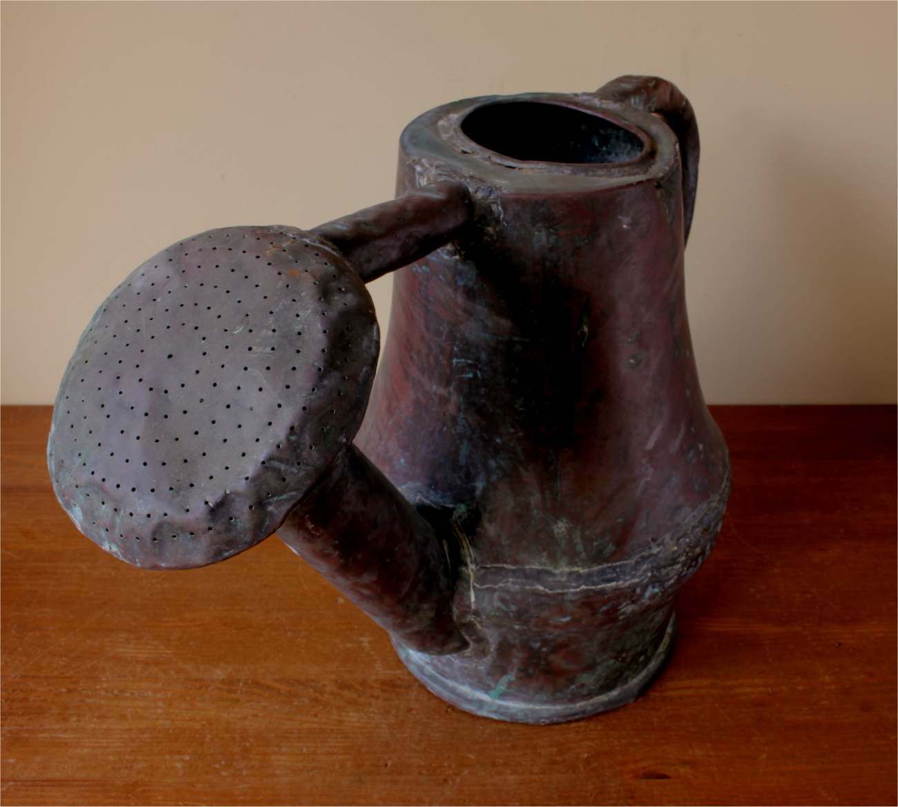 Beautiful Large Rose French Copper Arrosoir. Garden Watering Can. C1800. photo Garden Decor