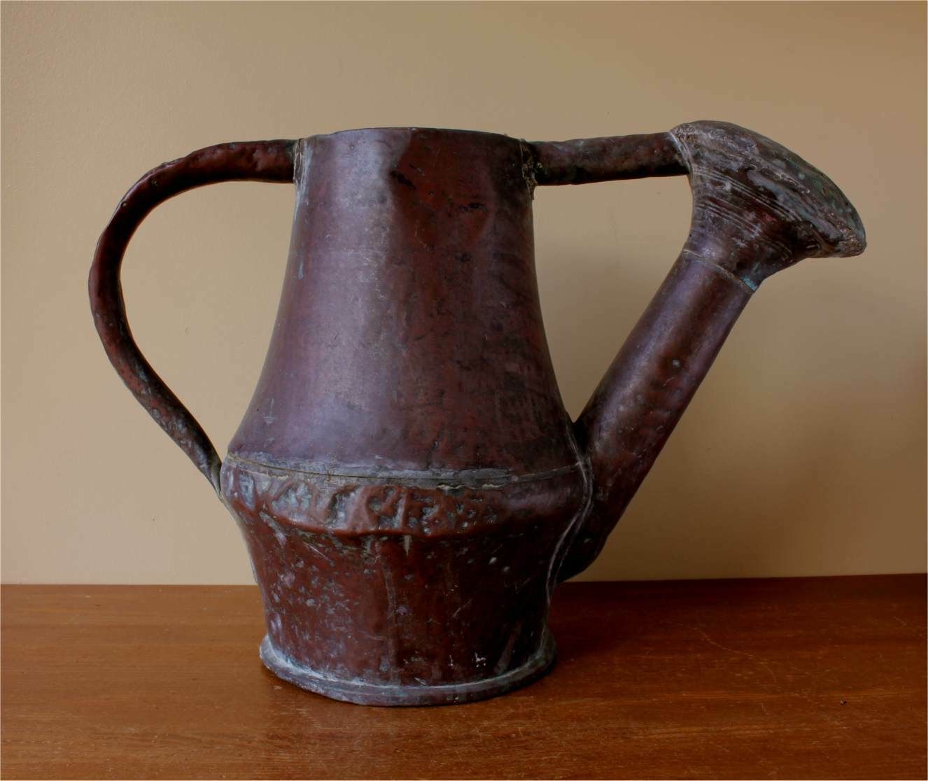 Beautiful Large Rose French Copper Arrosoir. Garden Watering Can. C1800. photo 495.0