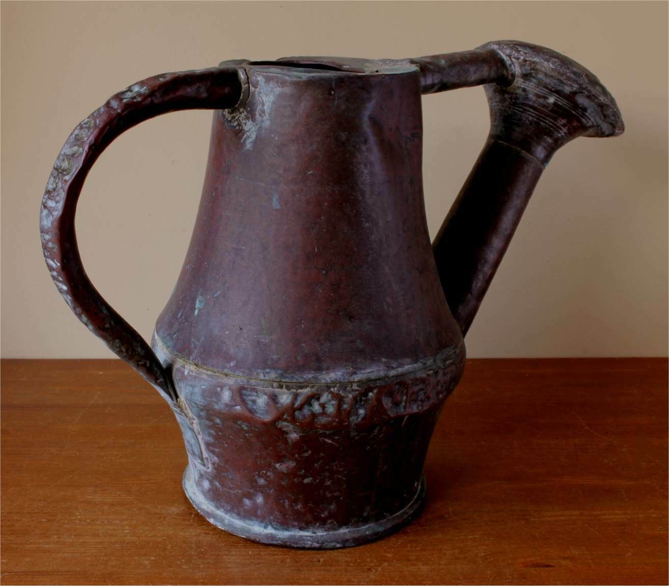 Beautiful Large Rose French Copper Arrosoir. Garden Watering Can. C1800. photo buy
