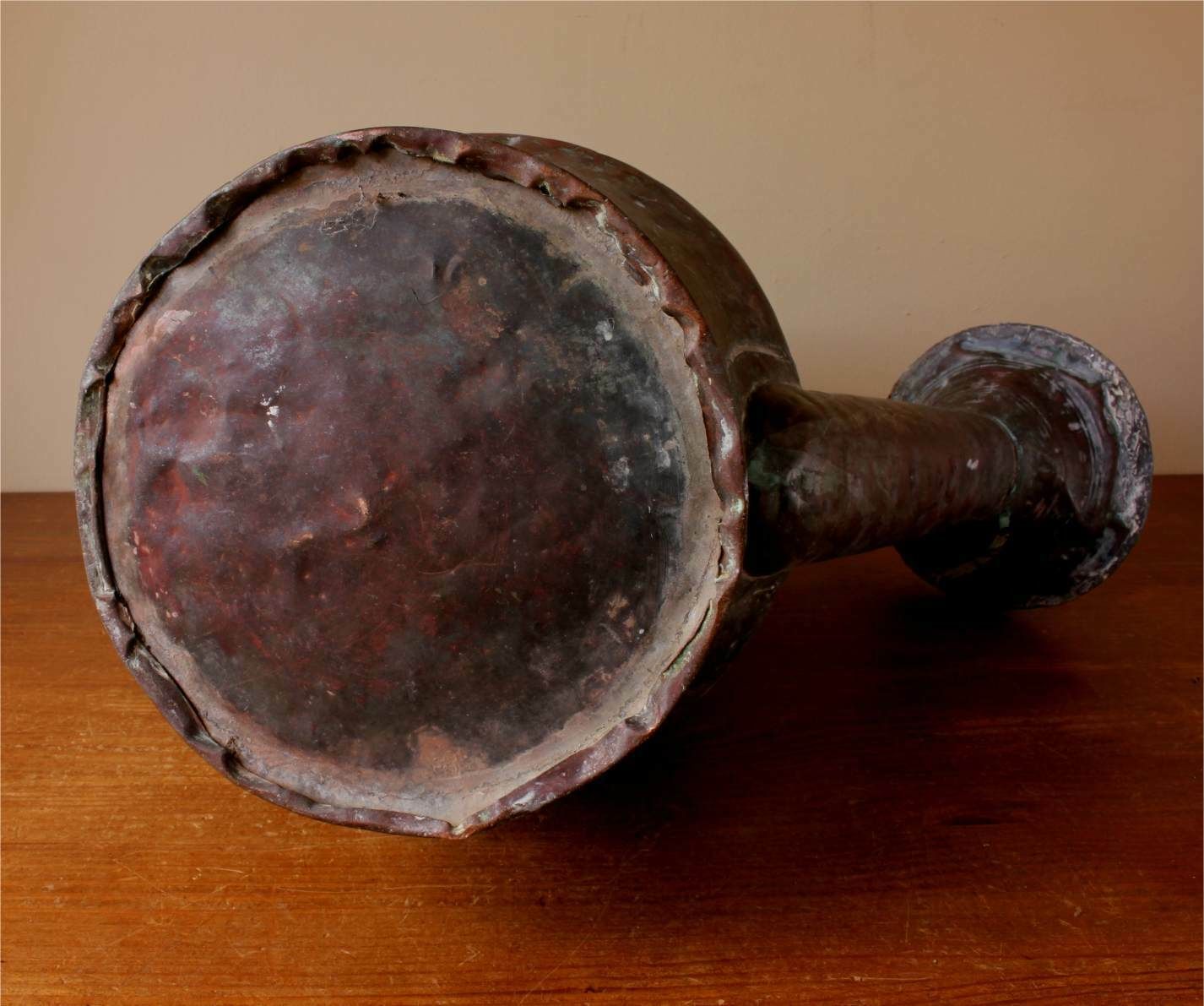 photo for sale Beautiful Large Rose French Copper Arrosoir. Garden Watering Can. C1800.