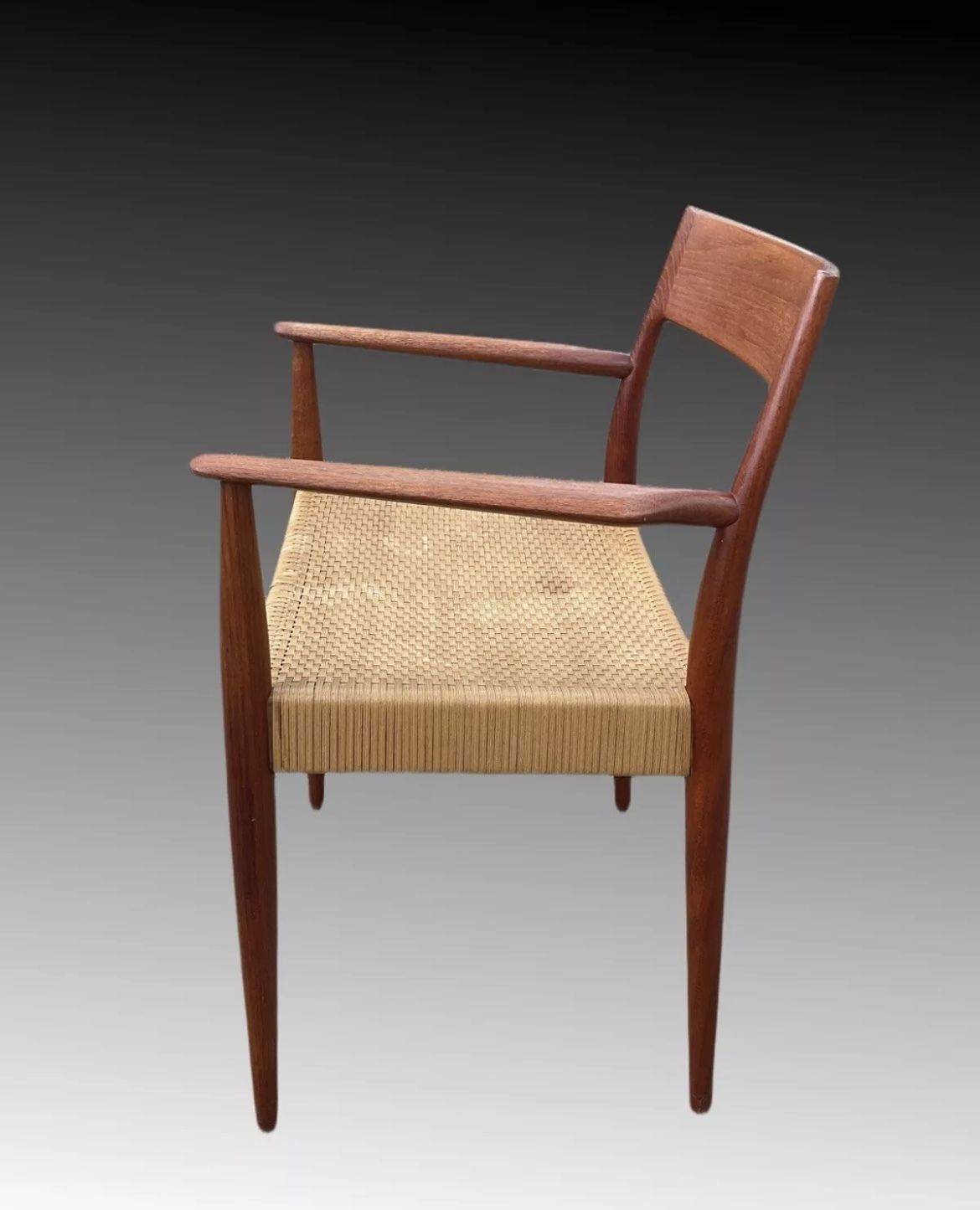photo for sale Danish Modern Chair By Enjar Larsen & Bender Madsen For Willy Beck, Mid Century Style