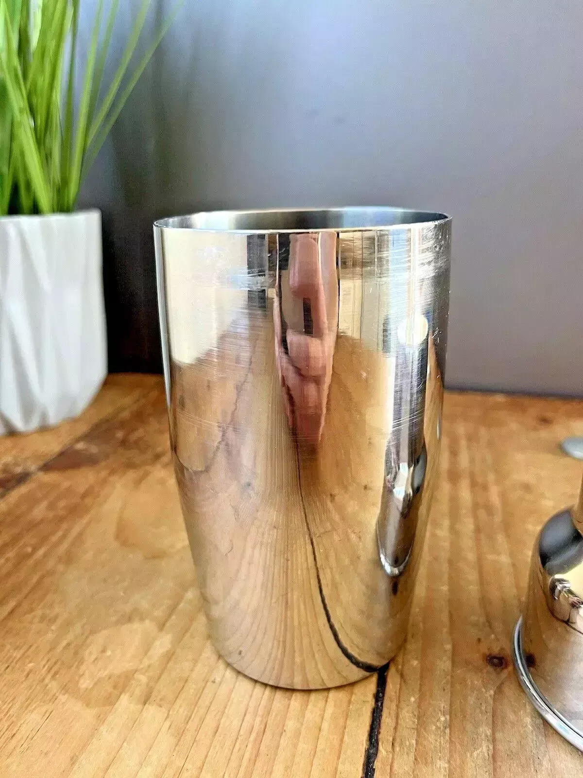 Superb Italian Designer 70's Pran Inox Plated Steel Cocktail Shaker Bar Cabinet photo vinterior