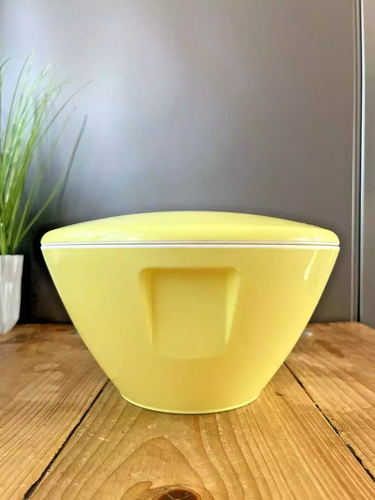 Vintage Retro 70's Canary Yellow Plastic Ufo Ice Bucket Cocktail Bar Accessory photo for sale