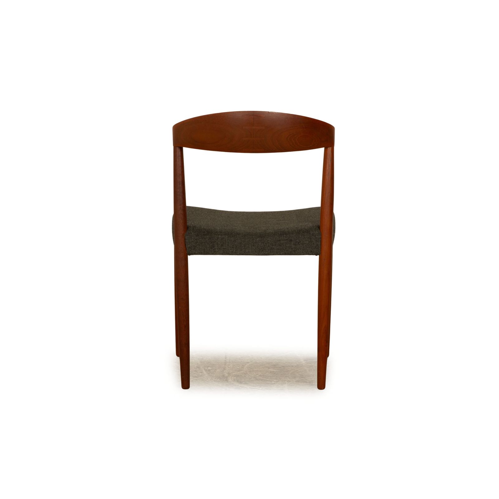 Lot de 6 chaises vintage Knud Anderson en teck brun gris, 1967, fabriquées au Danemark photo buy