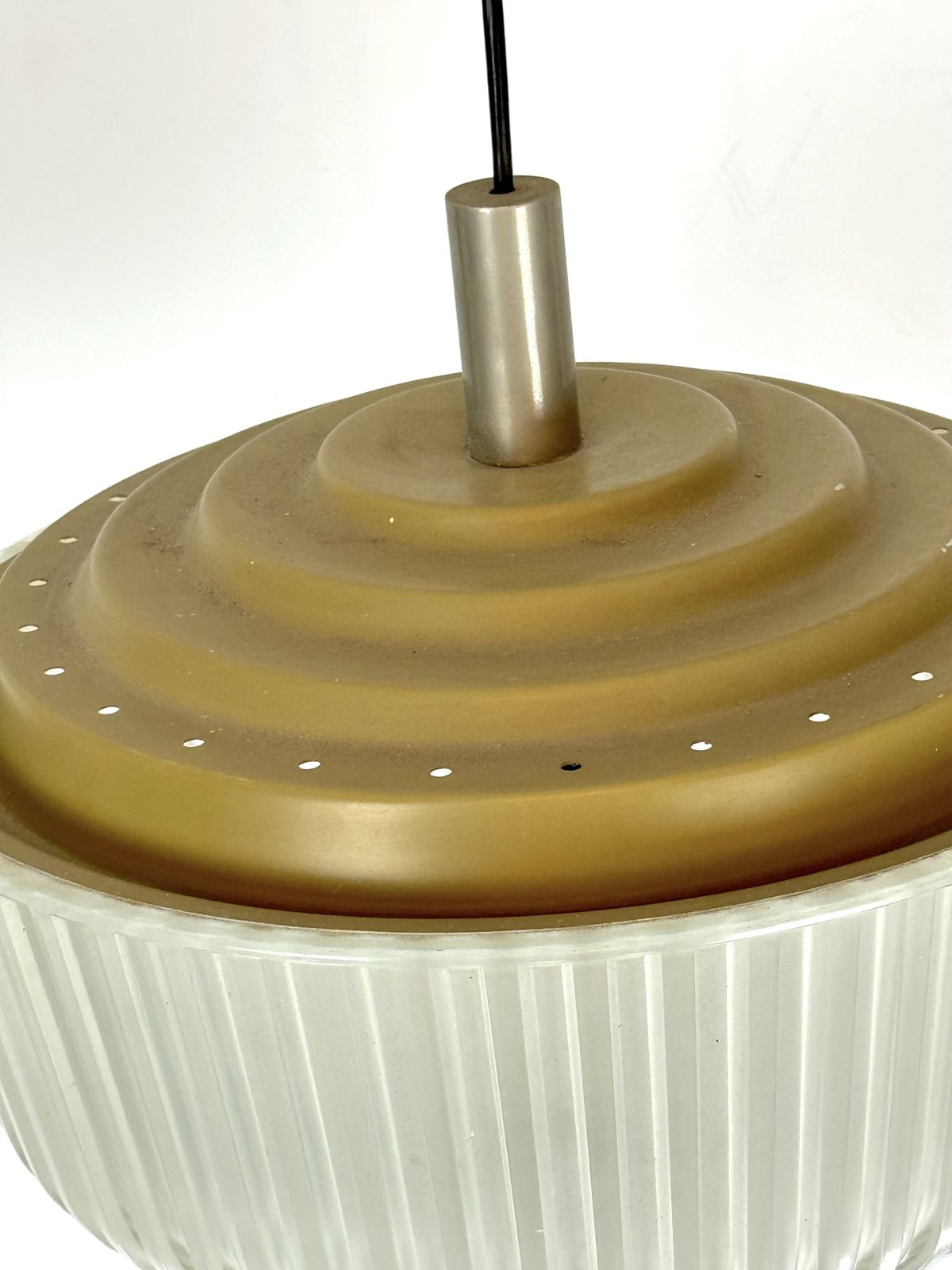 Seguso, Art Deco Glass And Metal Chandelier From 40s. photo buy
