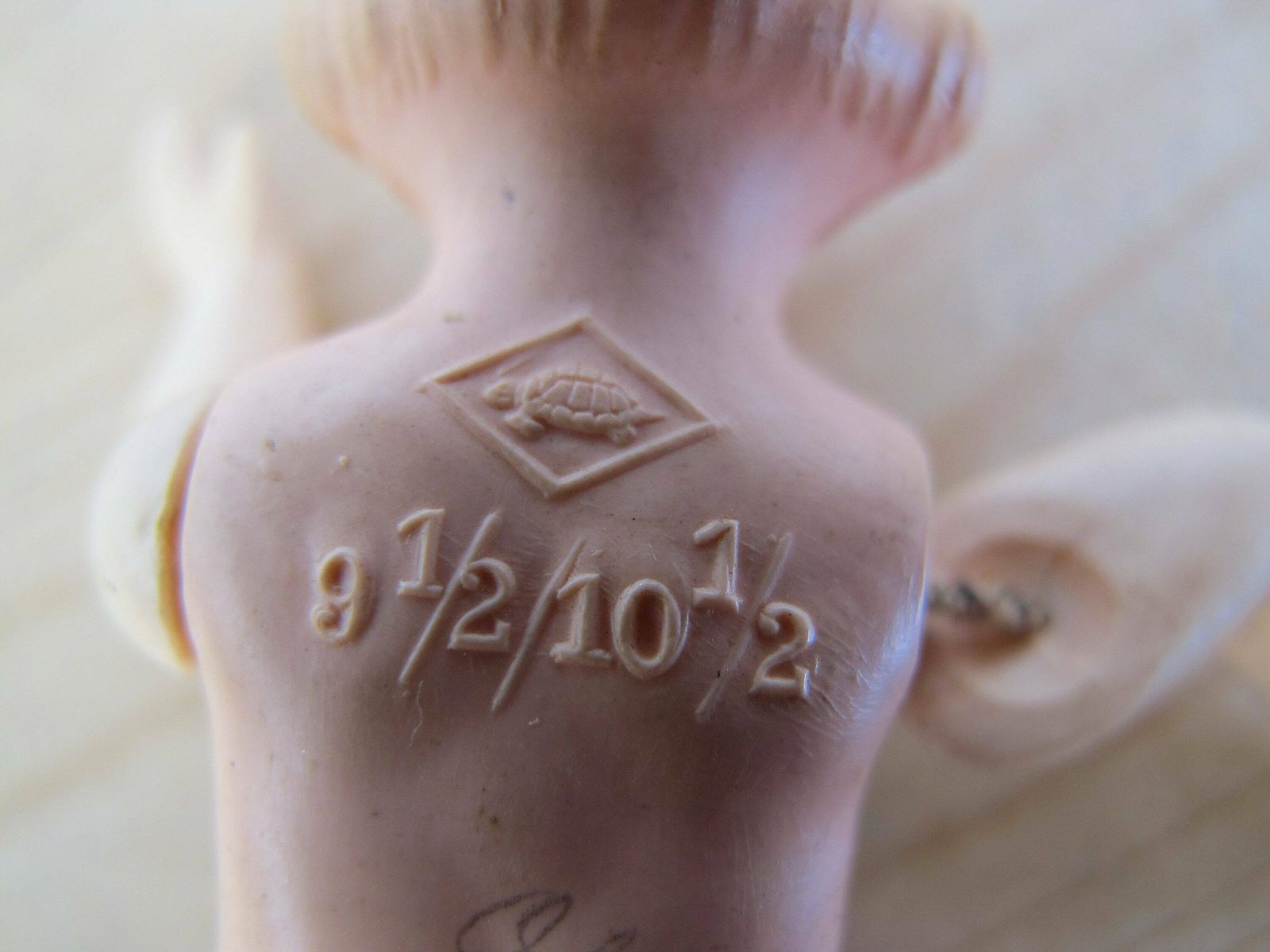 Celluloid Schildkröt Doll 3.5 Inches Tall, Turtle Brand. German Jointed Celluloid Doll photo vintage