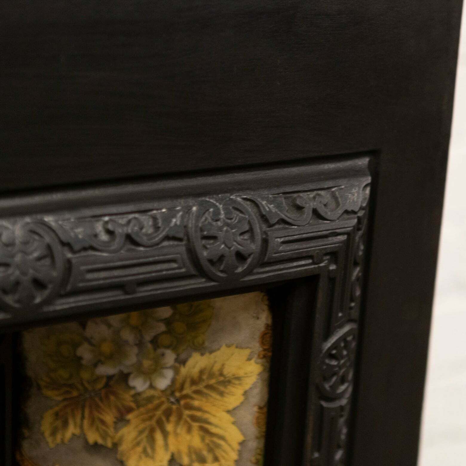 Antique Victorian Tiled Fireplace Insert photo for sale