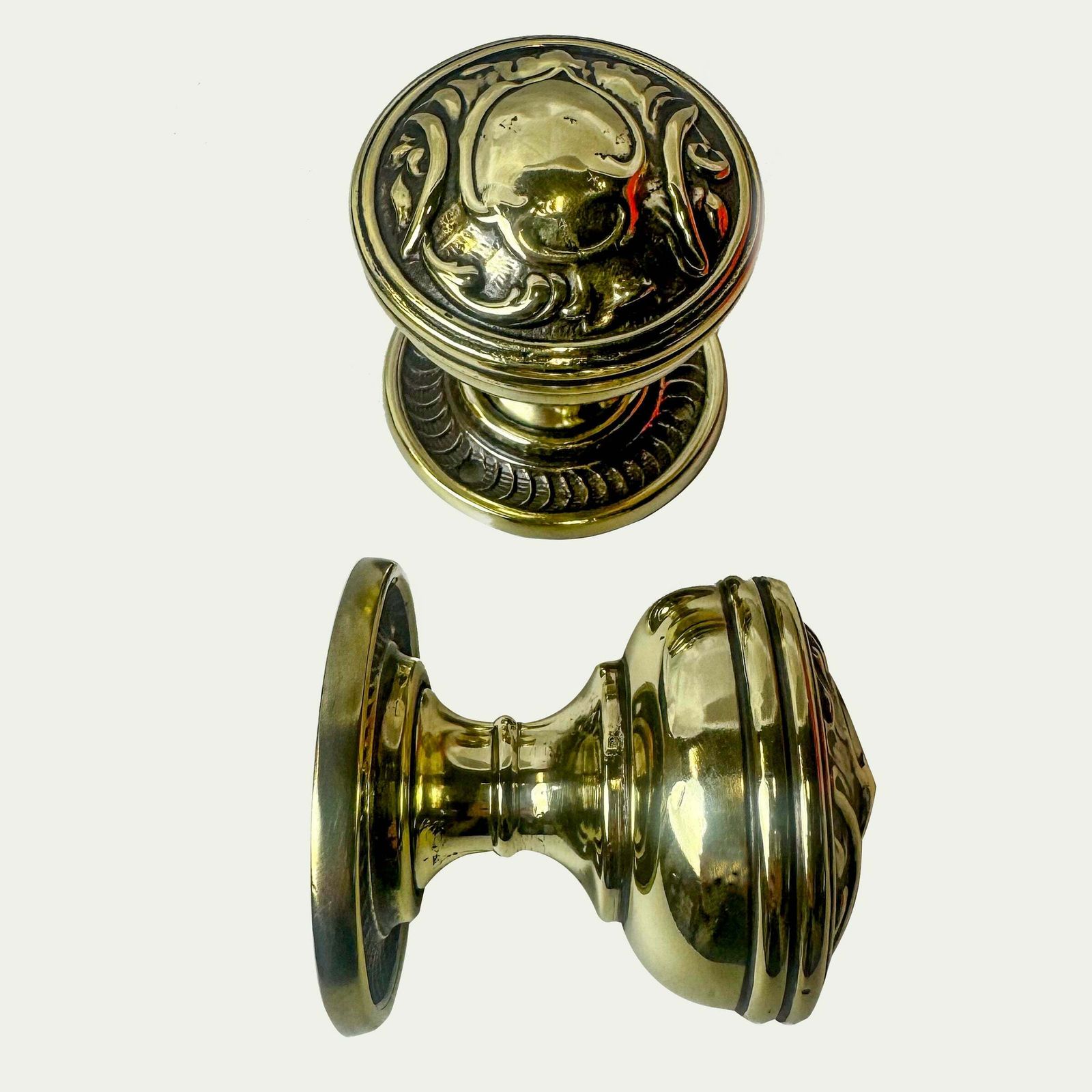 Art Nouveau Brass Door Pull Handles | Set Of 8 photo 720.0