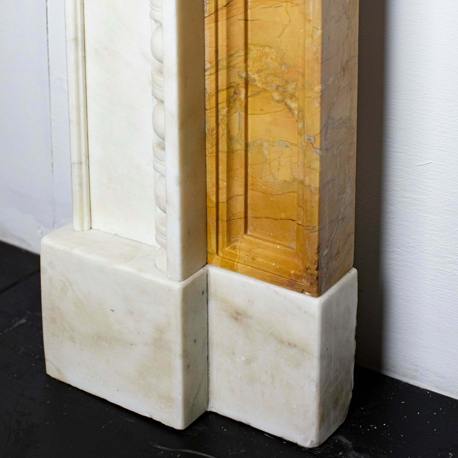 Antique Neo Classical Georgian Carrara & Sienna Marble Fireplace Surround photo Home Fixtures